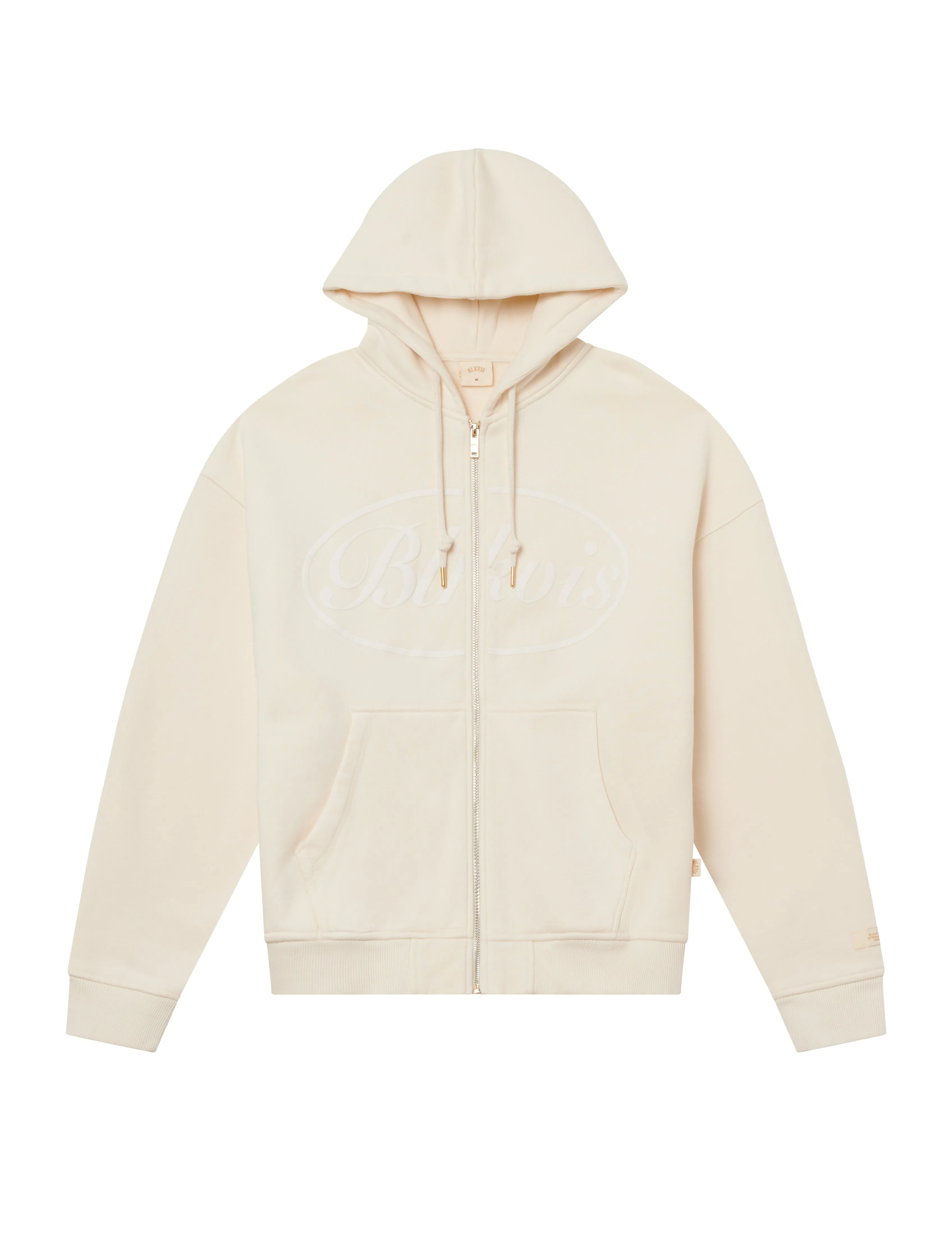 BLKVIS BIG SCRIPT ZIP HOODIE - ANTIQUE WHITE sold by BLKVIS
