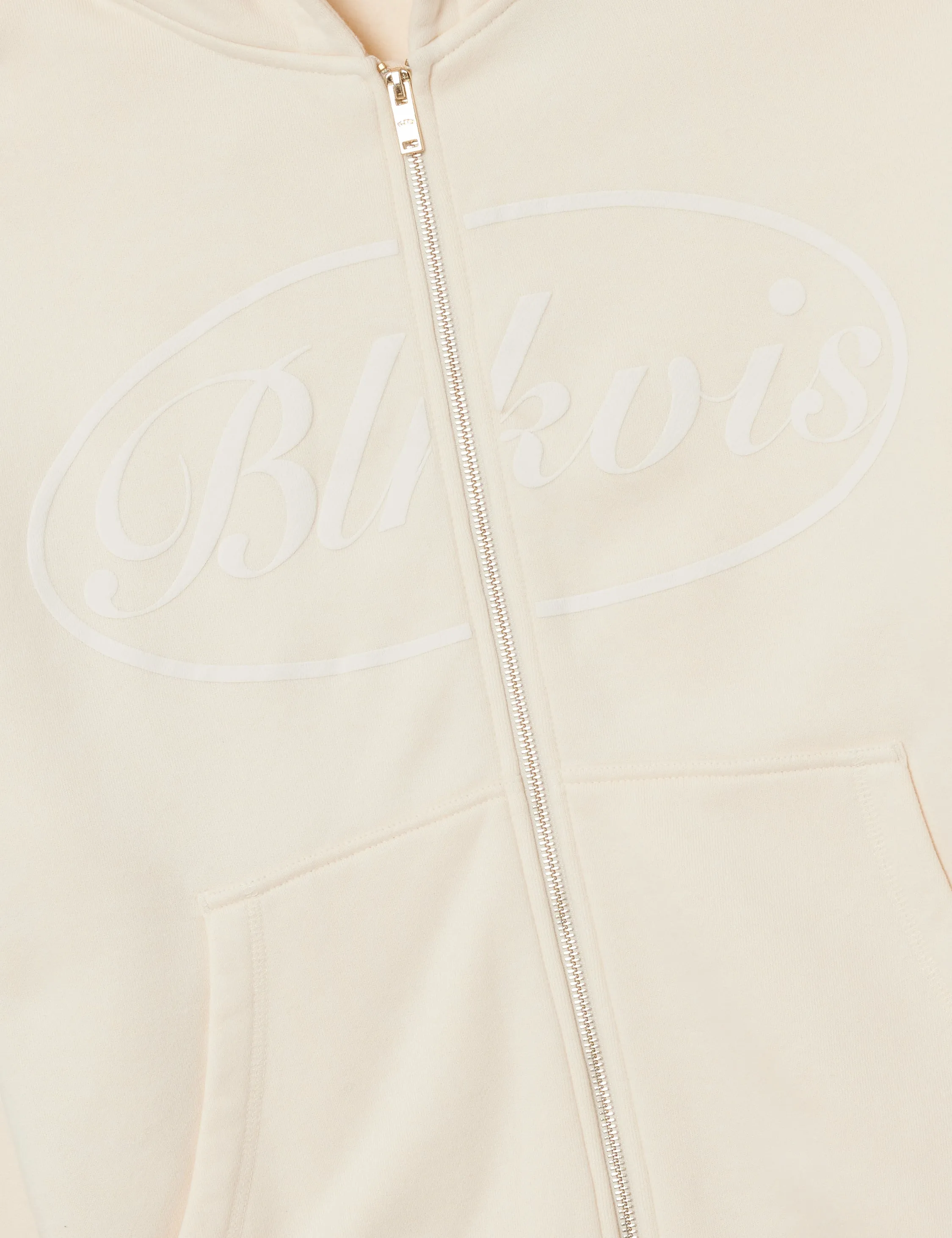 BLKVIS BIG SCRIPT ZIP HOODIE - ANTIQUE WHITE sold by BLKVIS product image thumbnail 4