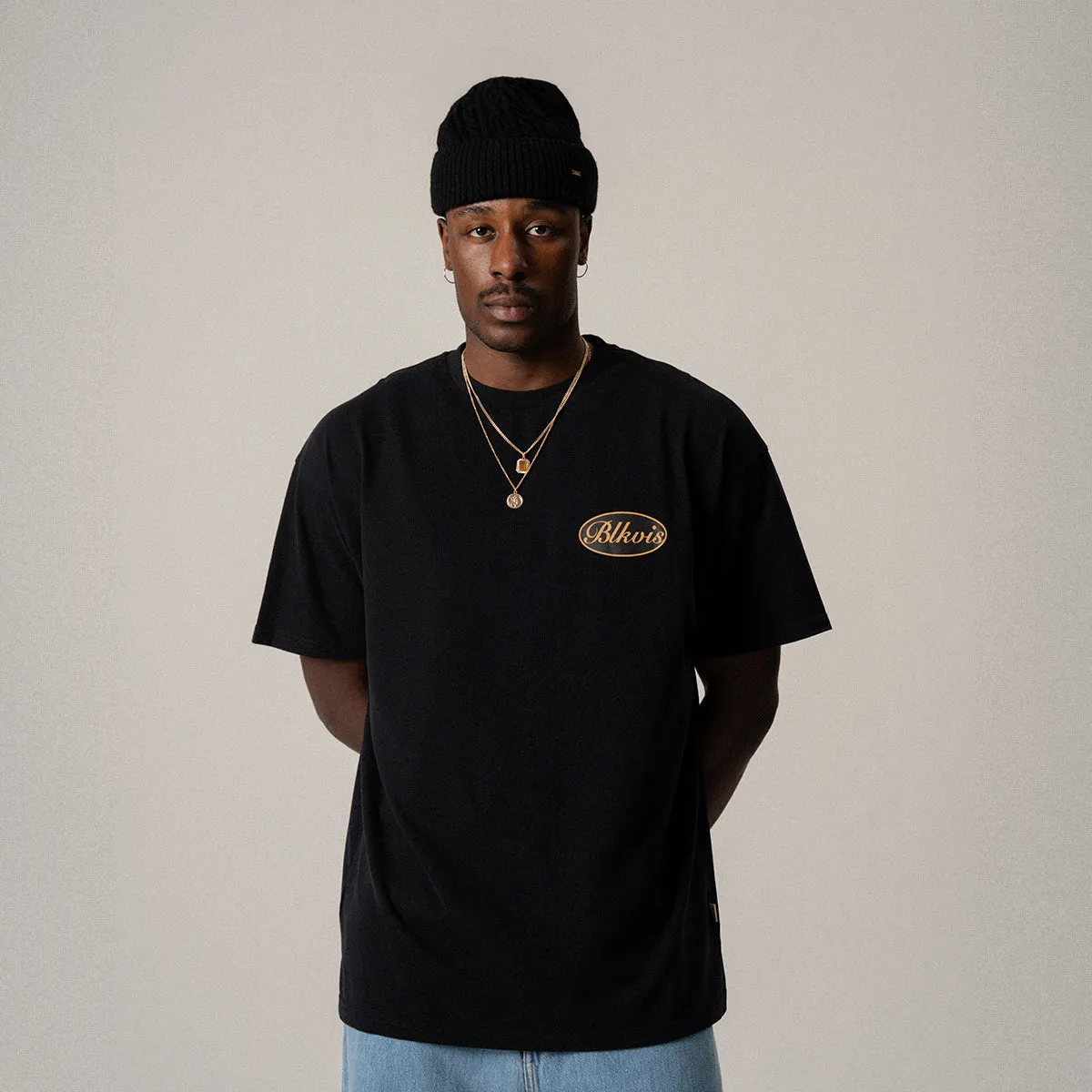 BLKVIS SCRIPT TEE - BLACK sold by BLKVIS product image thumbnail 2