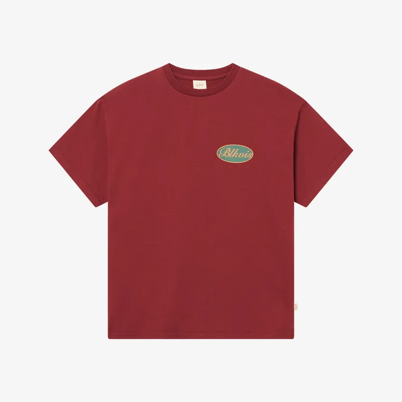 BLKVIS SCRIPT TEE - MERLOT sold by BLKVIS