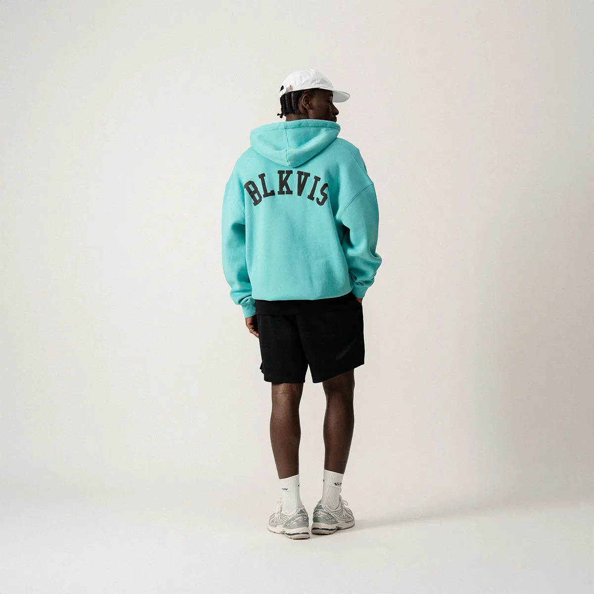 LOGO ZIP HOODY - BLUE TURQUOISE sold by BLKVIS product image thumbnail 4