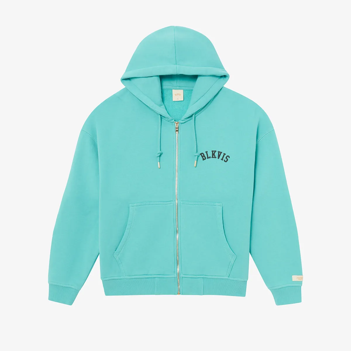 LOGO ZIP HOODY - BLUE TURQUOISE sold by BLKVIS