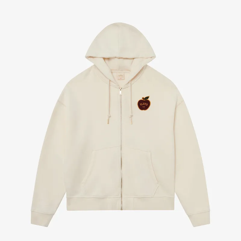 BLKVIS APPLE ZIP HOODY - ANTIQUE WHITE made by BLKVIS