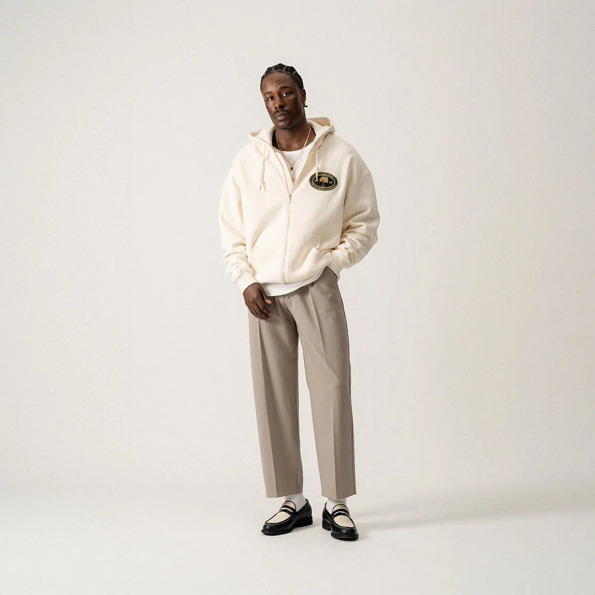 B.O.C. ZIP HOODY - ANTIQUE WHITE sold by BLKVIS product image thumbnail 2