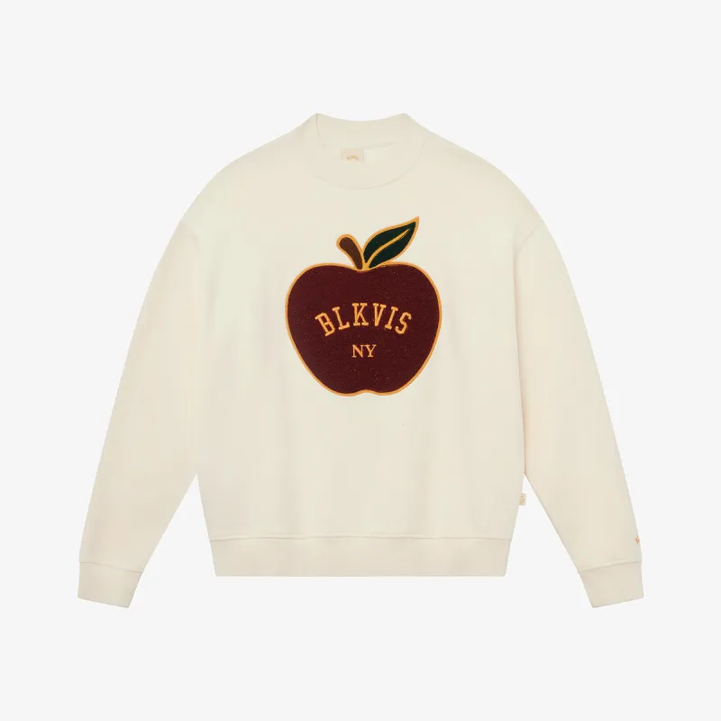 BLKVIS APPLE CREWNECK - ANTIQUE WHITE sold by BLKVIS