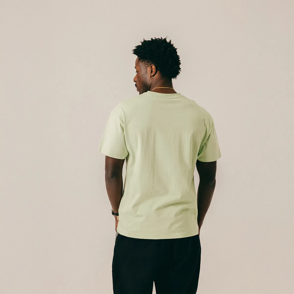 SCRIPT TEE - LAUREL GREEN sold by BLKVIS product image thumbnail 4