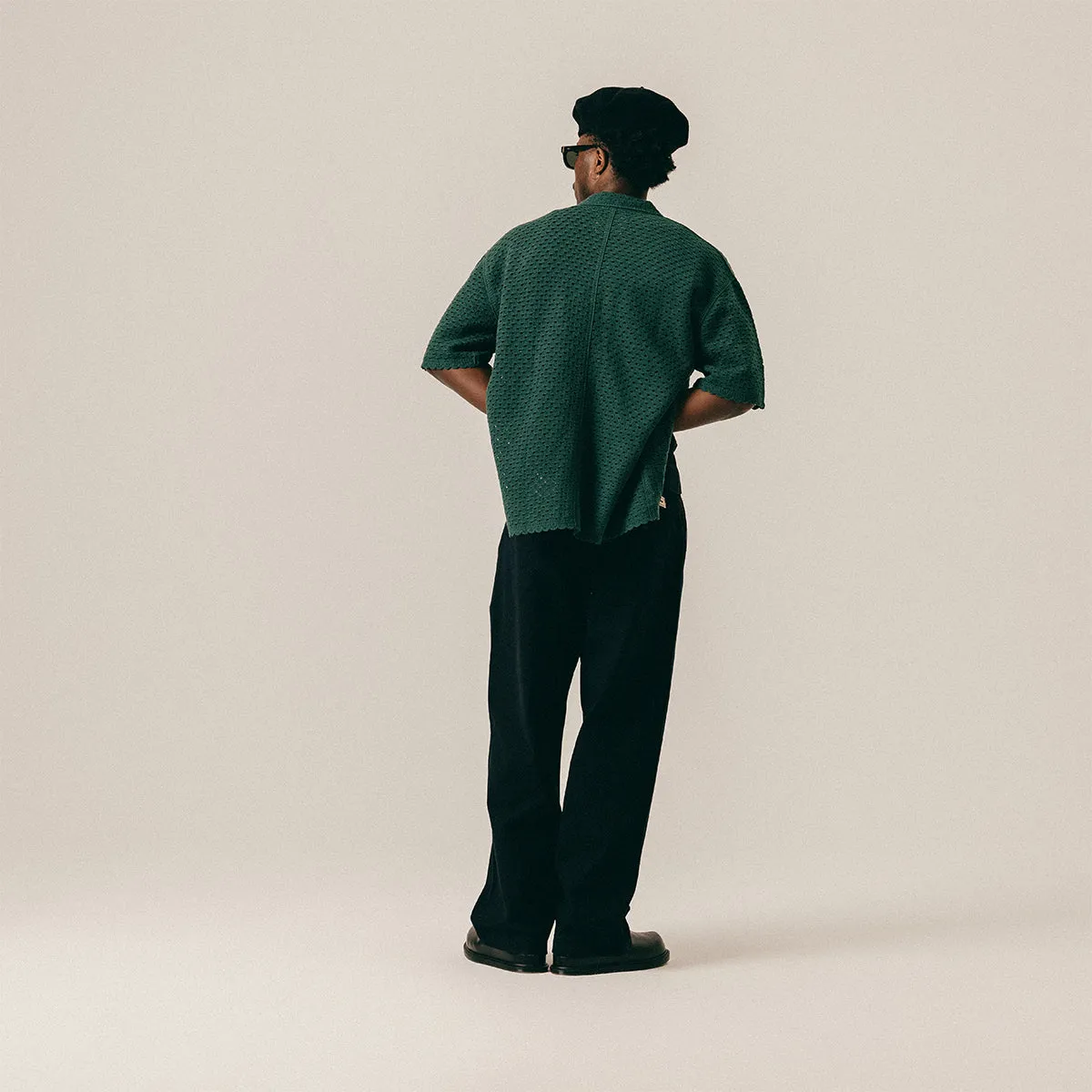 CROCHET SHIRT - HUNTER GREEN sold by BLKVIS product image thumbnail 4