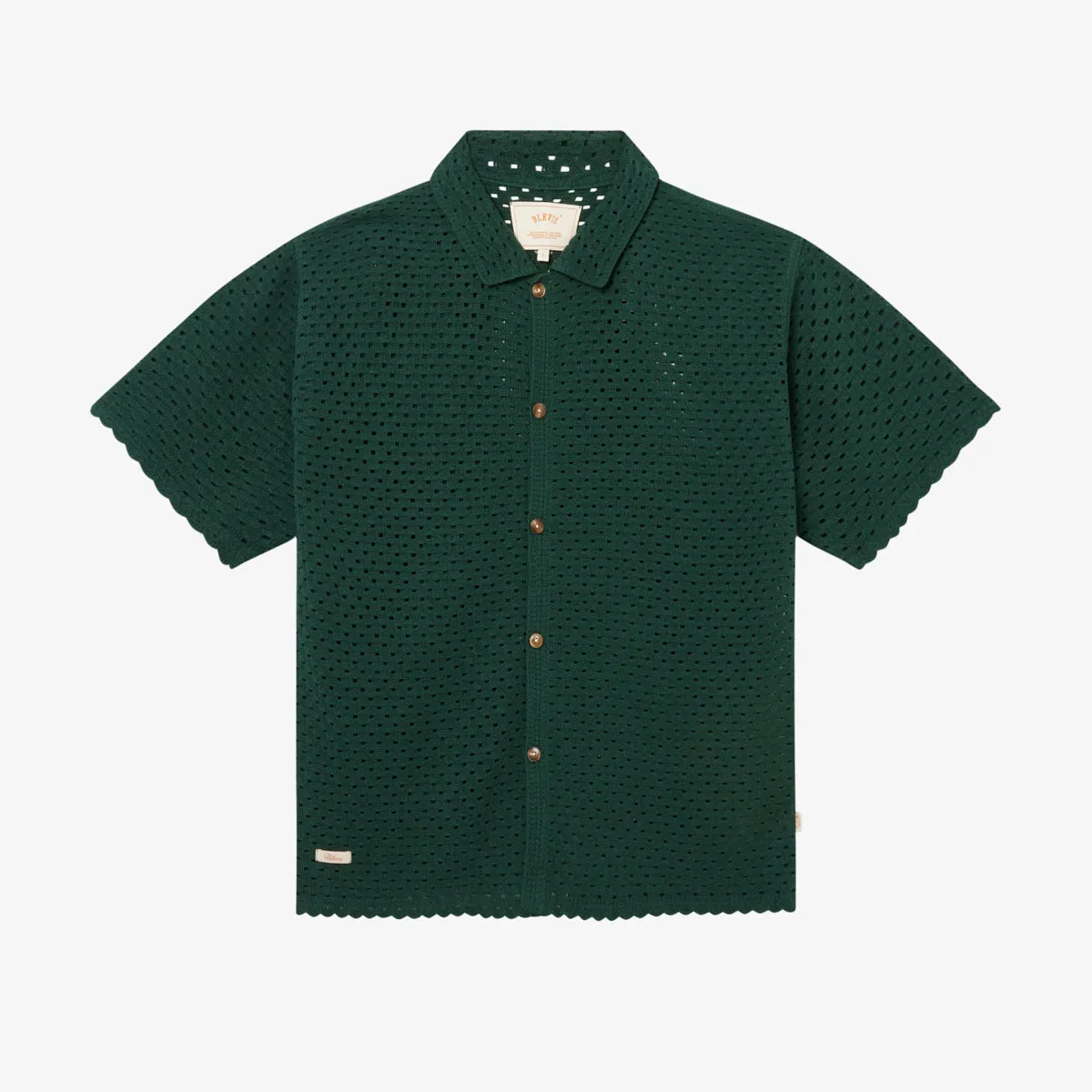 CROCHET SHIRT - HUNTER GREEN sold by BLKVIS