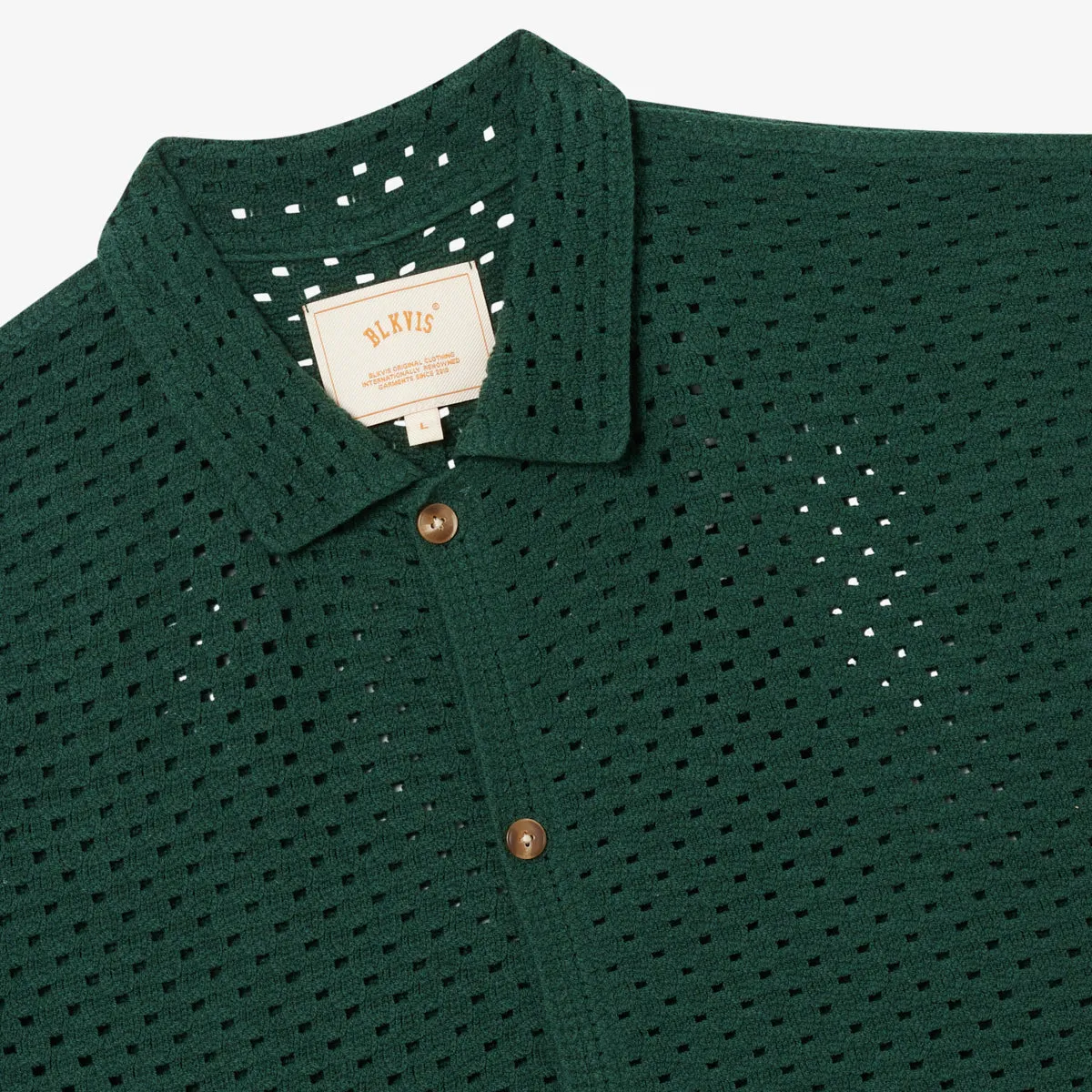 CROCHET SHIRT - HUNTER GREEN sold by BLKVIS product image thumbnail 5