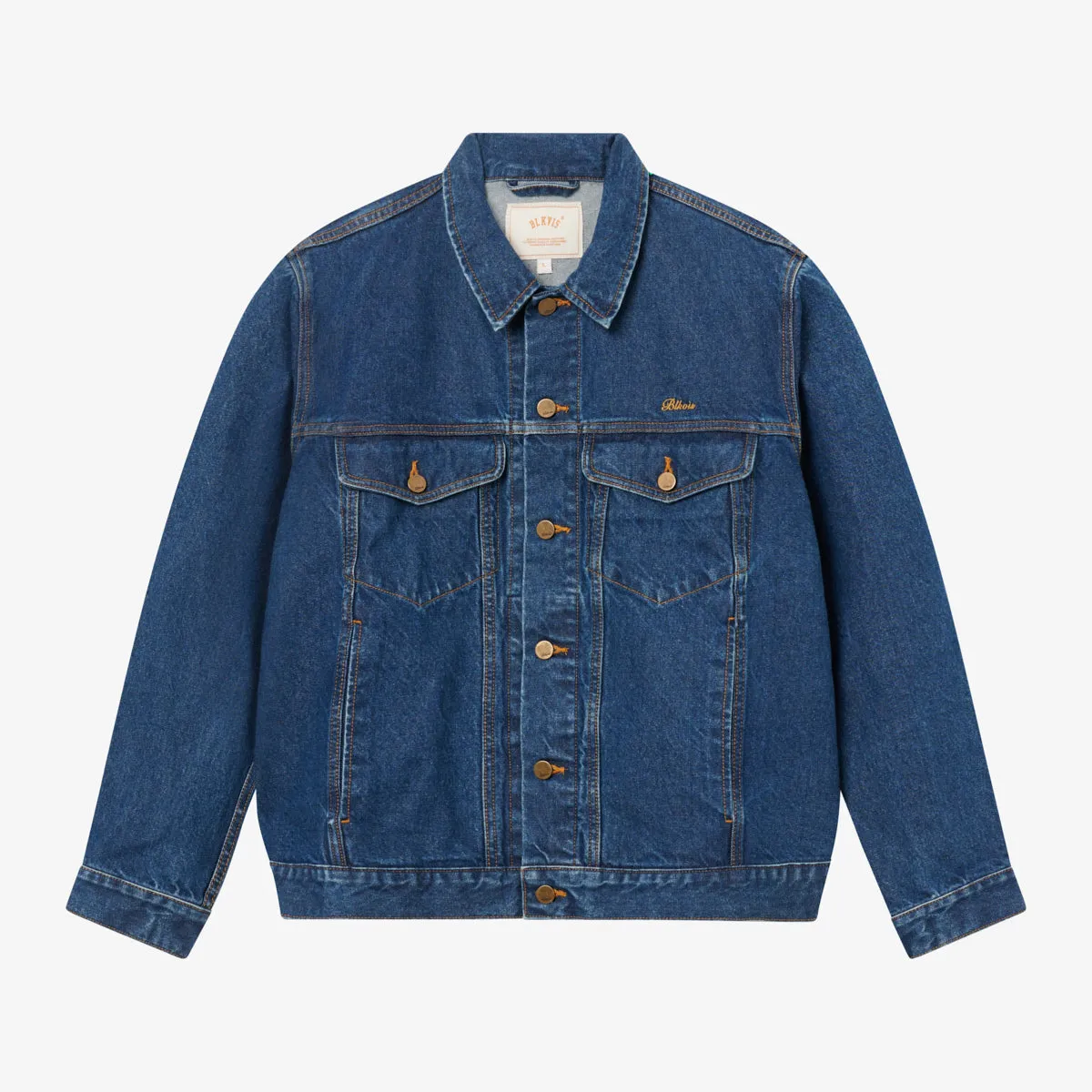 SCRIPT DENIM JACKET - MID BLUE sold by BLKVIS