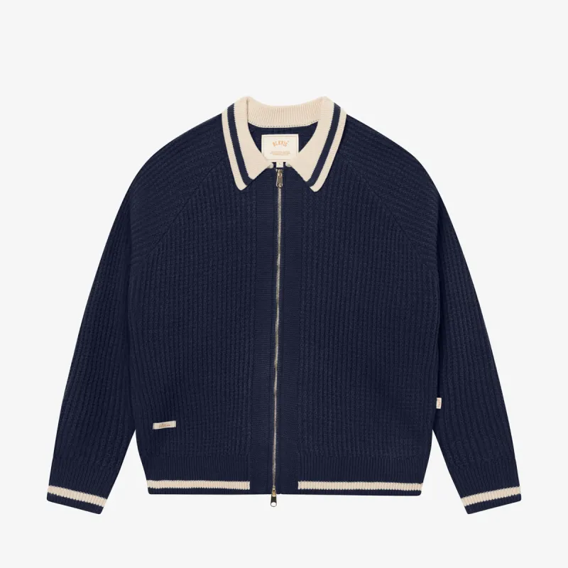 FULL ZIP CARDIGAN - PEATCOAT made by BLKVIS