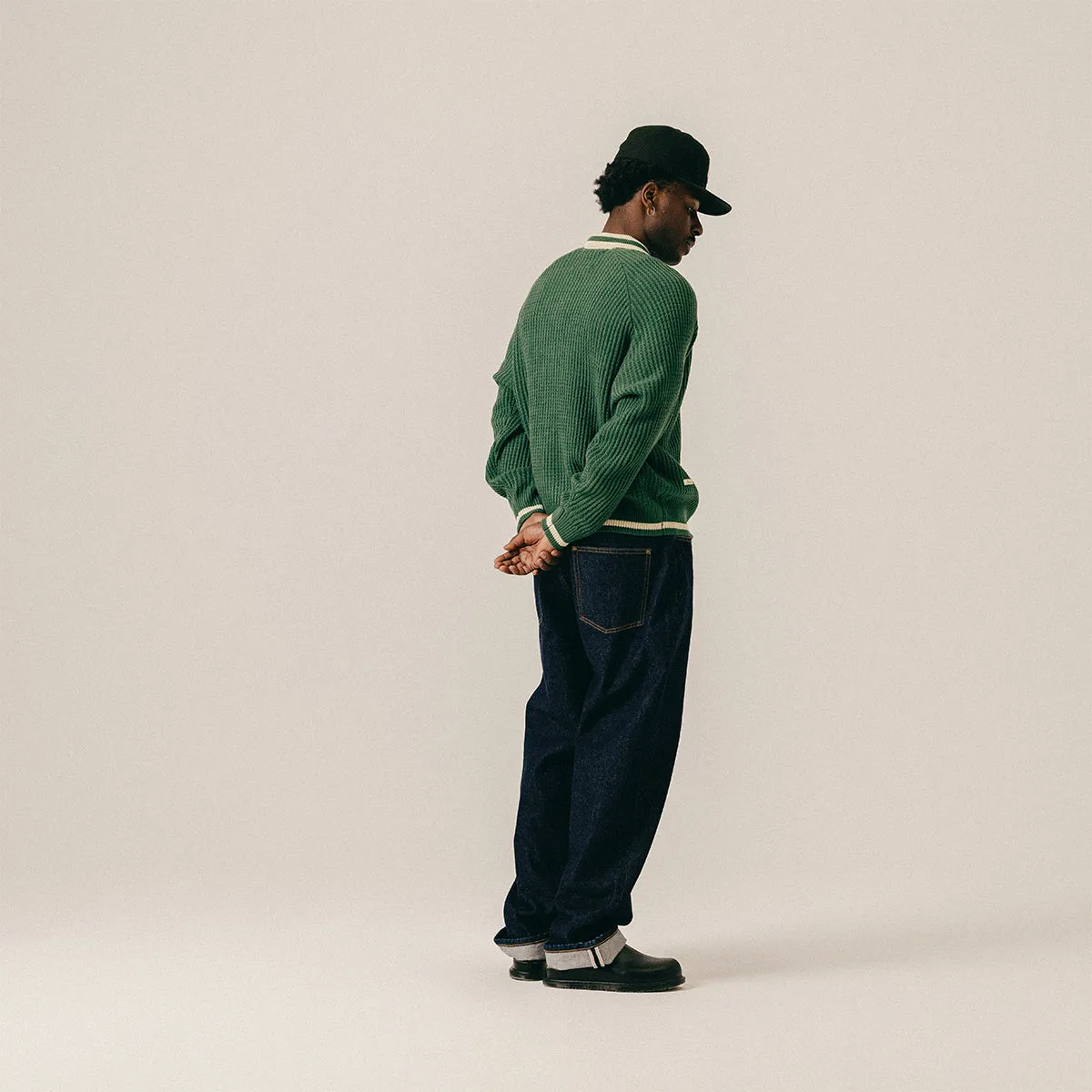 FULL ZIP CARDIGAN - HUNTER GREEN sold by BLKVIS product image thumbnail 4