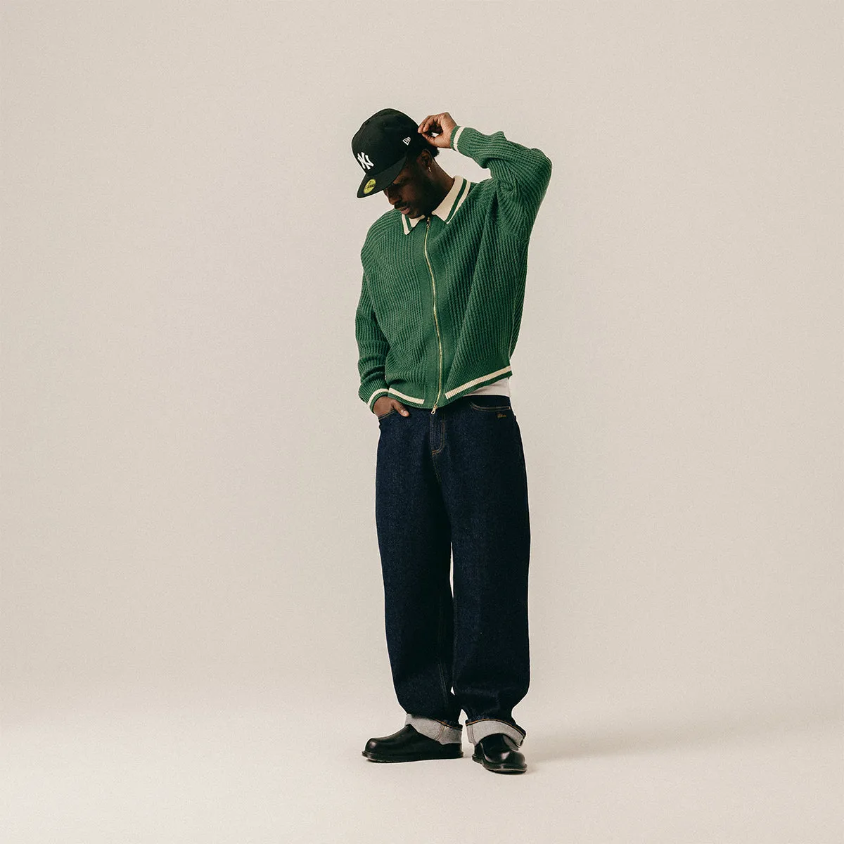 FULL ZIP CARDIGAN - HUNTER GREEN sold by BLKVIS product image thumbnail 2