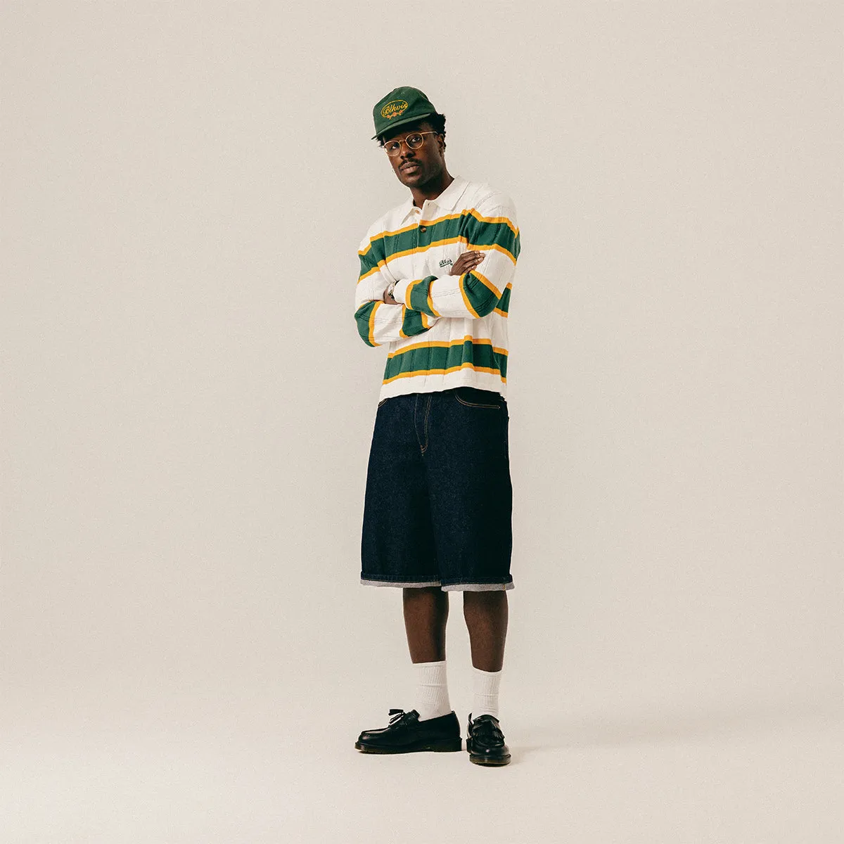 CABLE KNIT LONGSLEEVE POLO - WHITE sold by BLKVIS product image thumbnail 3