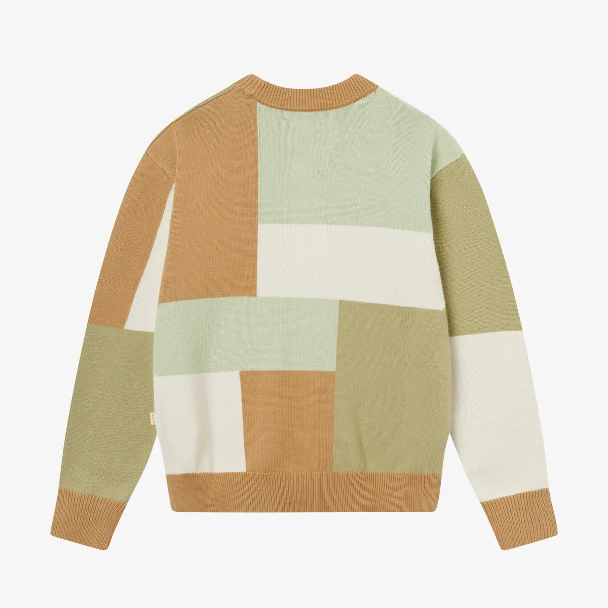 PATCHWORK KNITTED CREWNECK - LAUREL GREEN sold by BLKVIS product image thumbnail 4