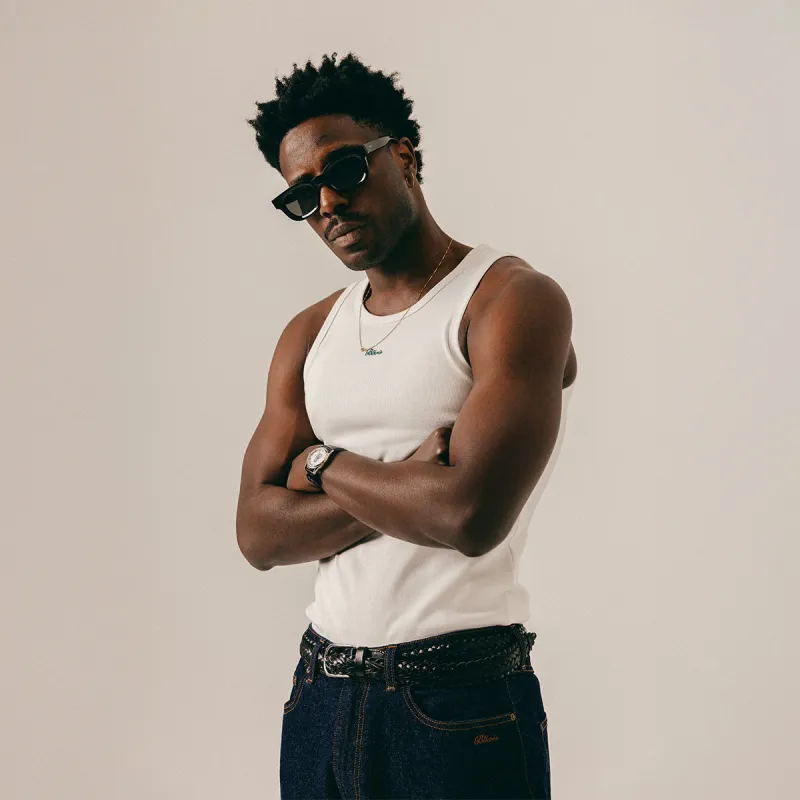 SCRIPT TANK TOP - WHITE made by BLKVIS