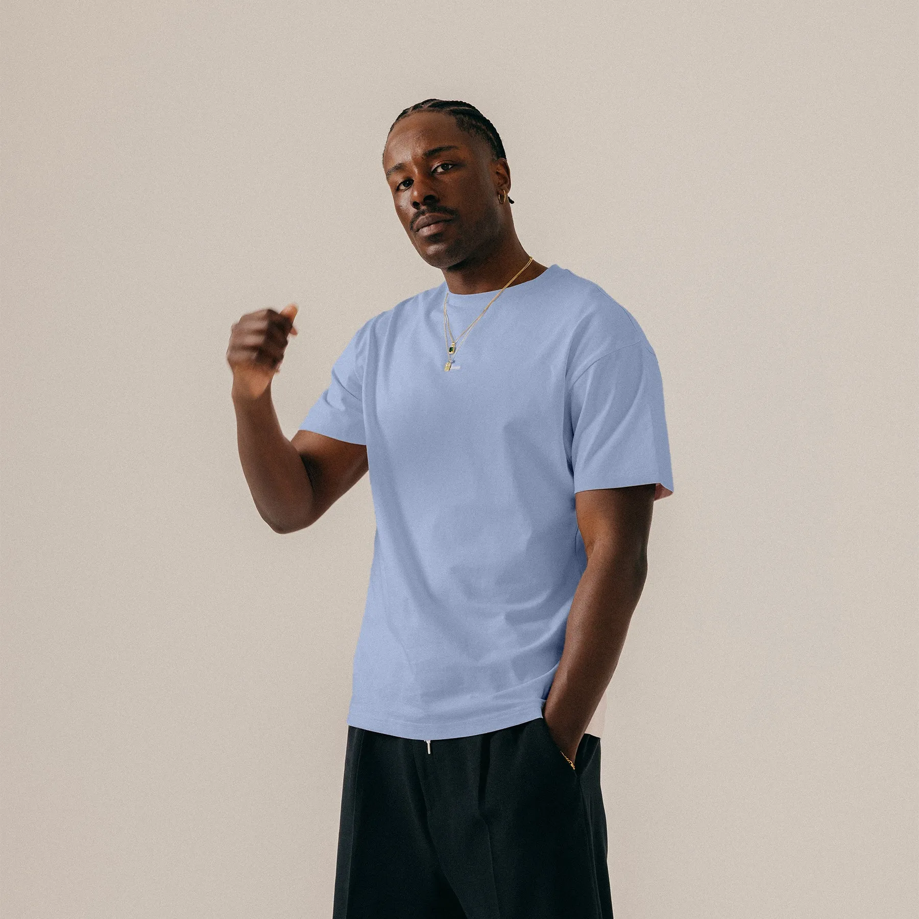 SCRIPT TEE - STONE WASH BLUE sold by BLKVIS