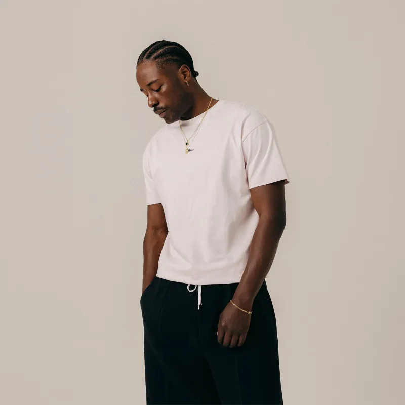 SCRIPT TEE - CRADLE PINK made by BLKVIS