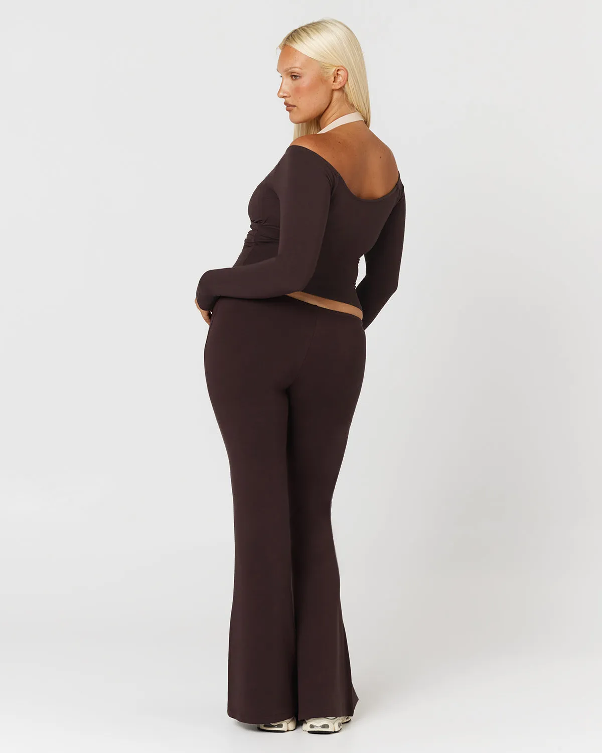 Drawstring Flare Pants | Espresso sold by CSB product image thumbnail 2