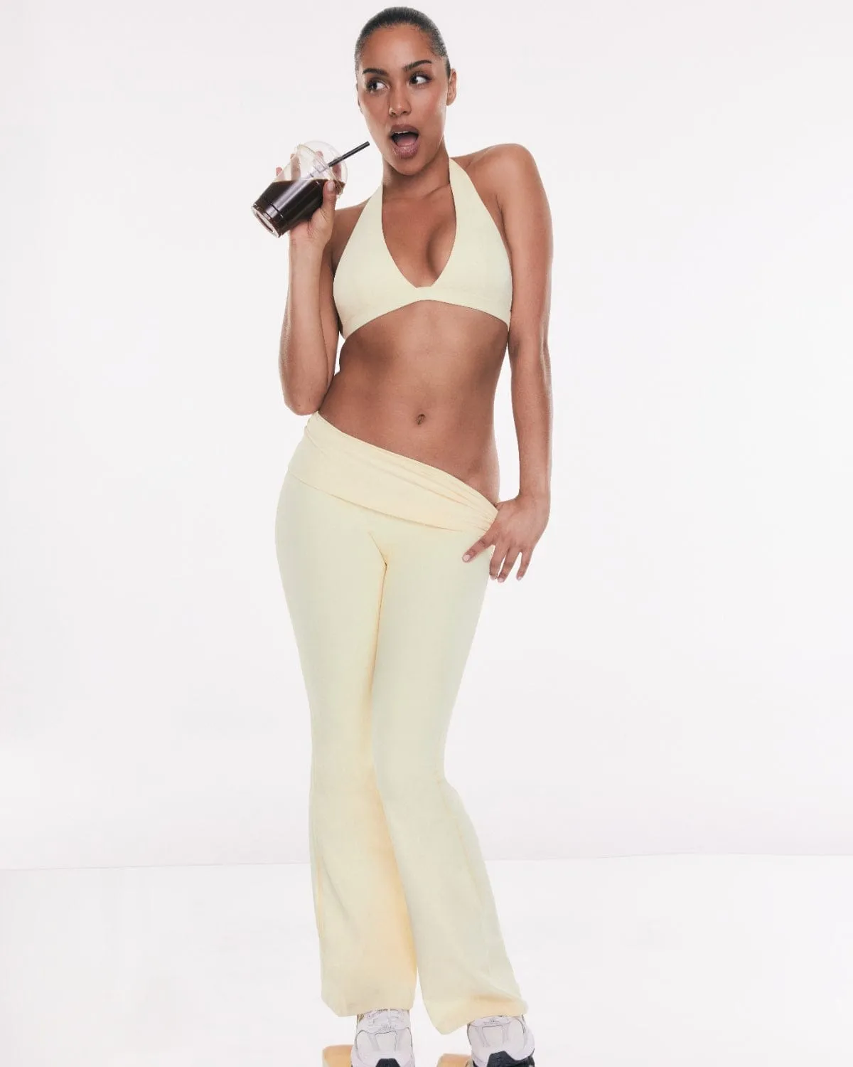 Form Invisible Scrunch Flare Fold Over Leggings | Butter sold by CSB