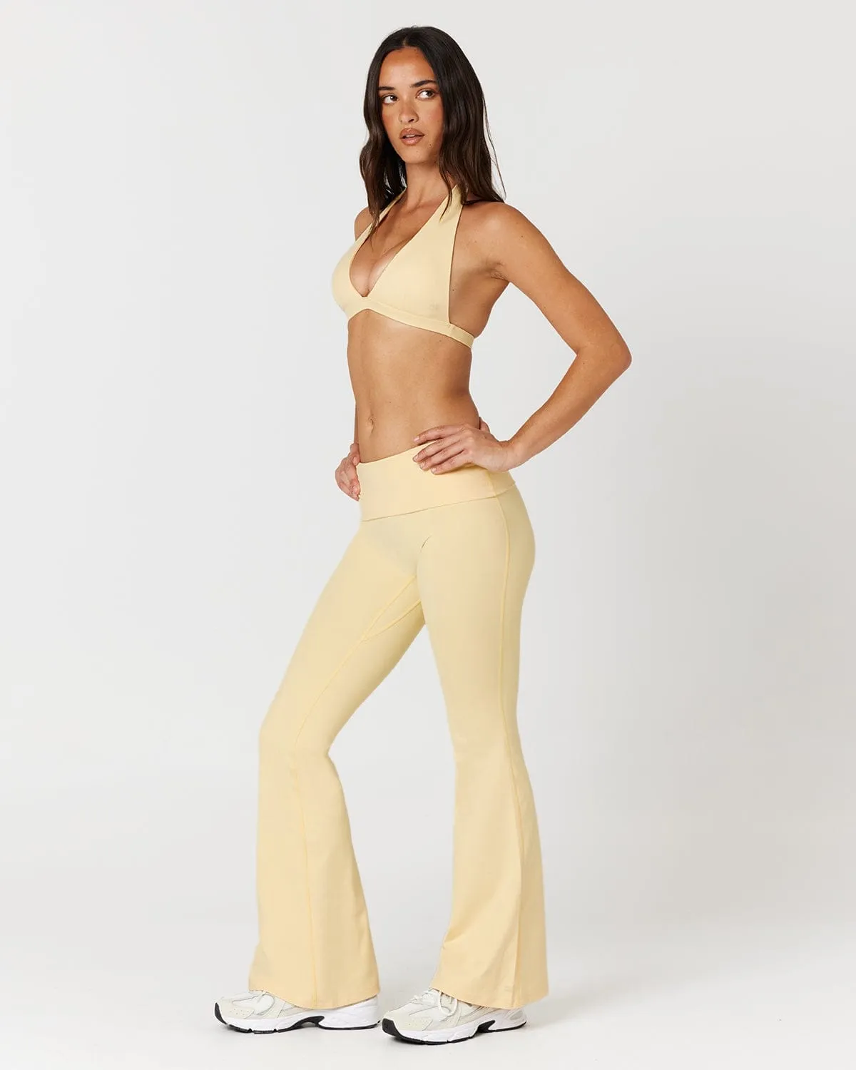 Form Invisible Scrunch Flare Fold Over Leggings | Butter sold by CSB product image thumbnail 3