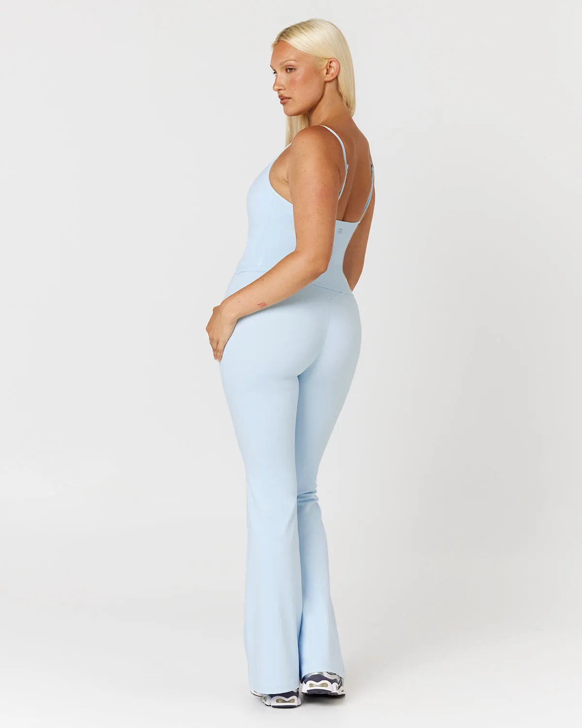 Form Invisible Scrunch Flare Leggings | Powder Blue sold by CSB product image thumbnail 4