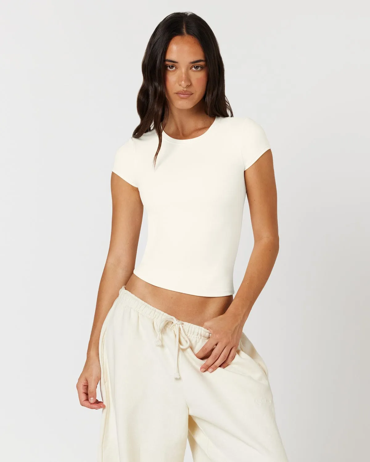 Form Capped Sleeve Tee | Milk sold by CSB product image thumbnail 4