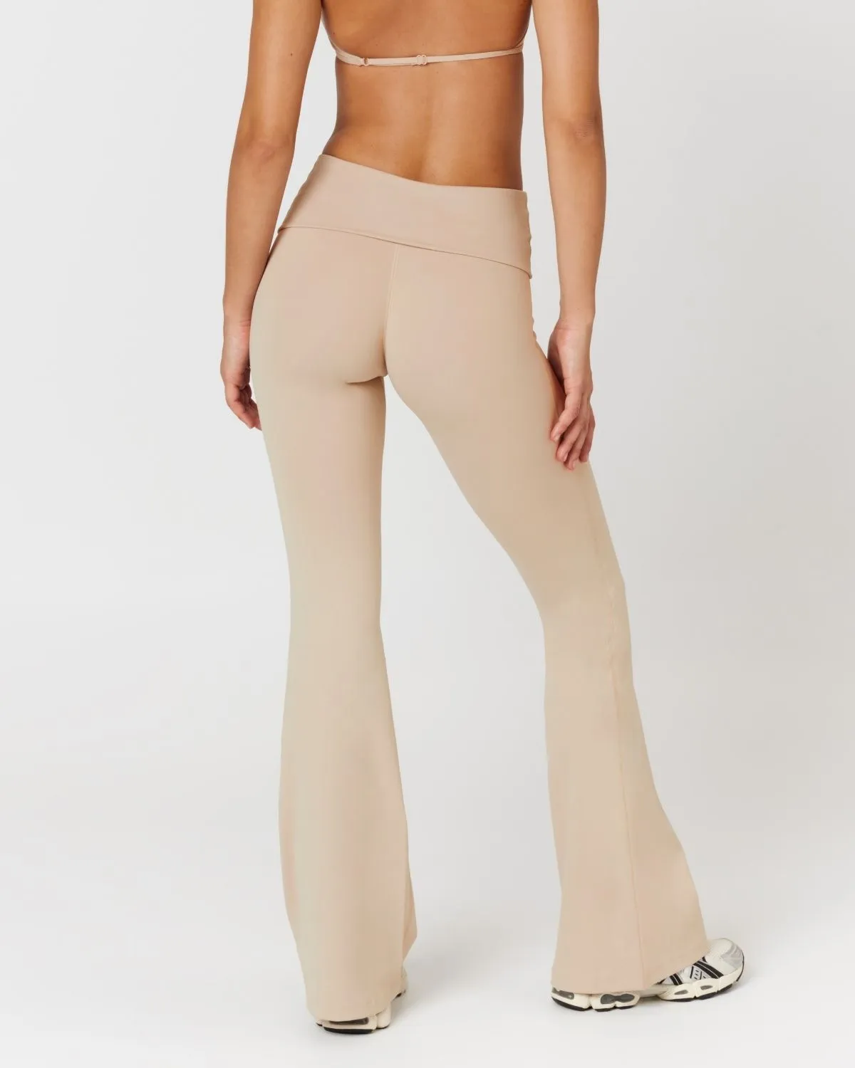 Form Invisible Scrunch Flare Fold Over Leggings | Fawn sold by CSB product image thumbnail 3