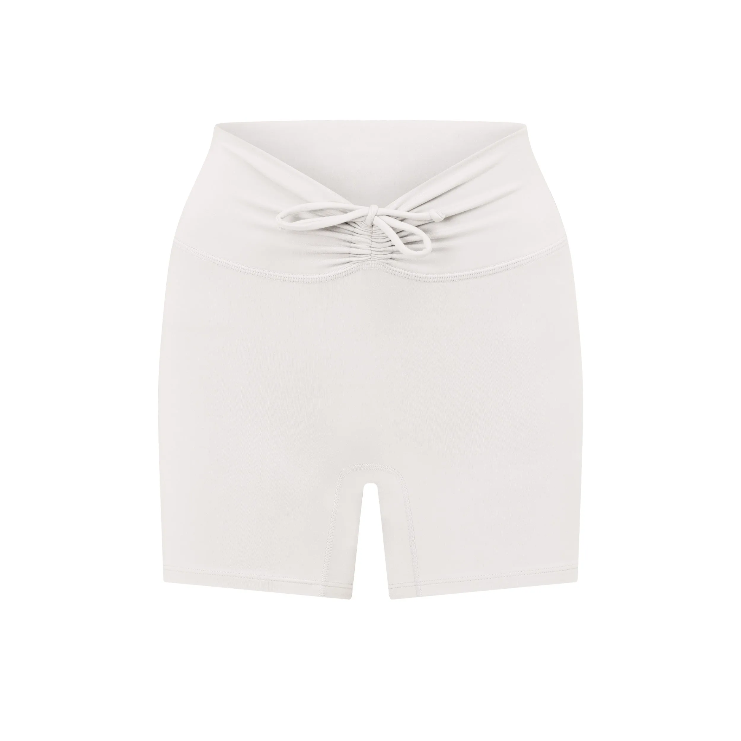 Serenity Drawstring Scrunch Shorts 4" | Light Grey sold by CSB product image thumbnail 4