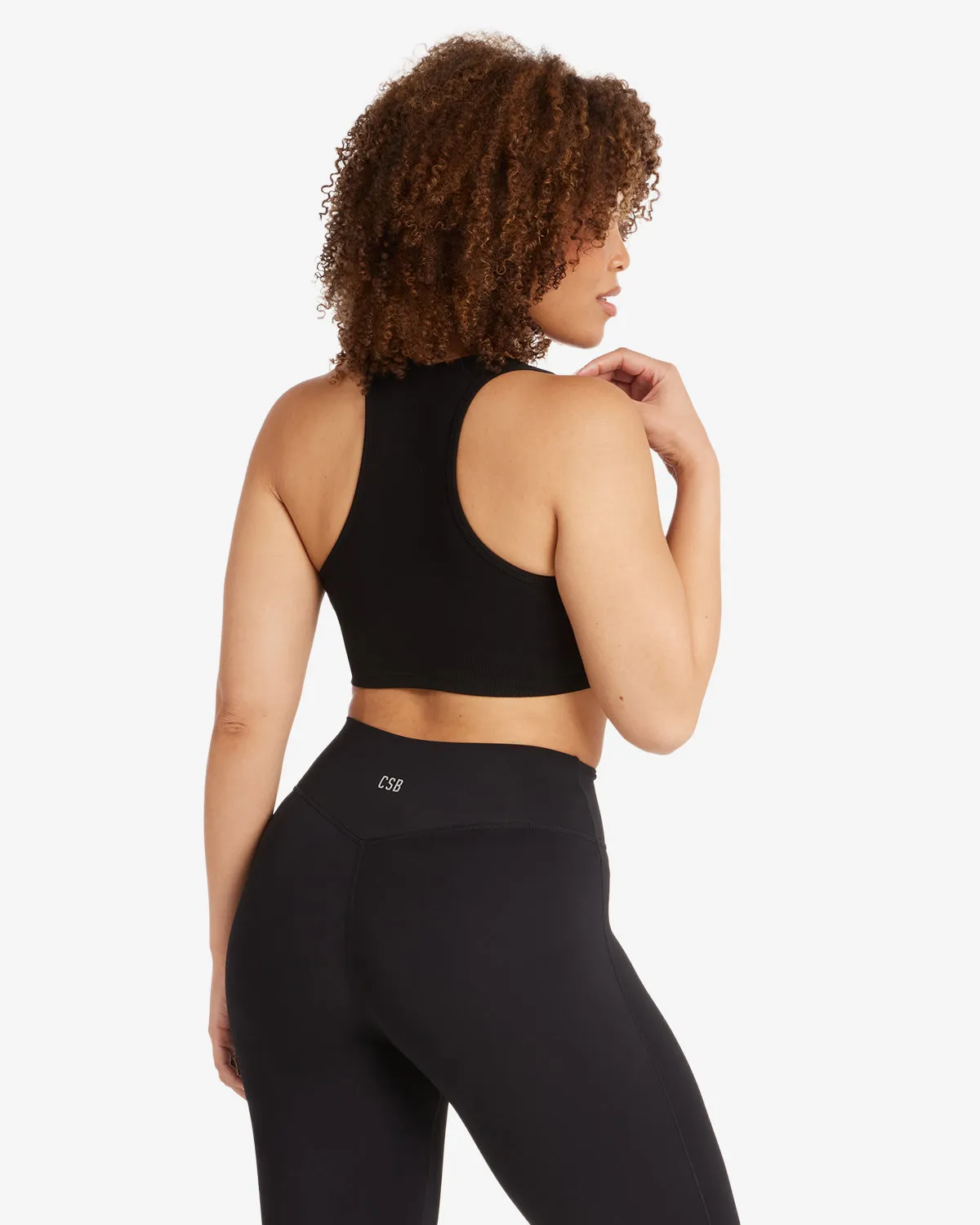 Rib Cropped Tank | Black sold by CSB product image thumbnail 3