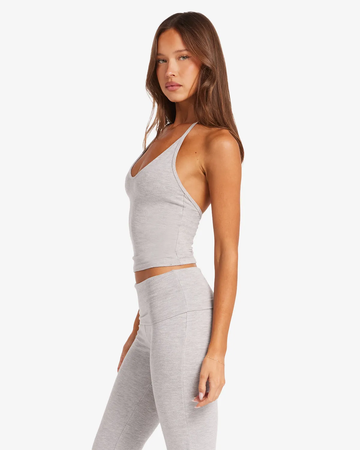 Halter Tie Tank | Light Grey sold by CSB product image thumbnail 3