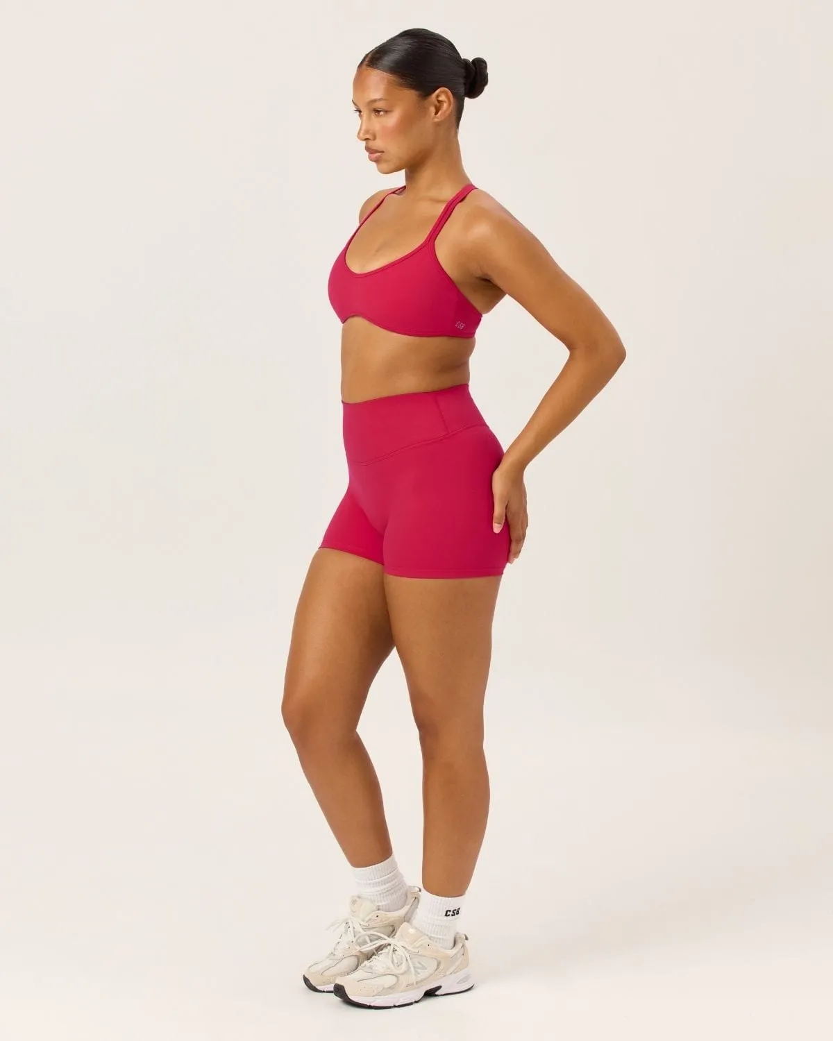 Serenity Invisible Scrunch Shorts 4" | Strawberry sold by CSB product image thumbnail 4