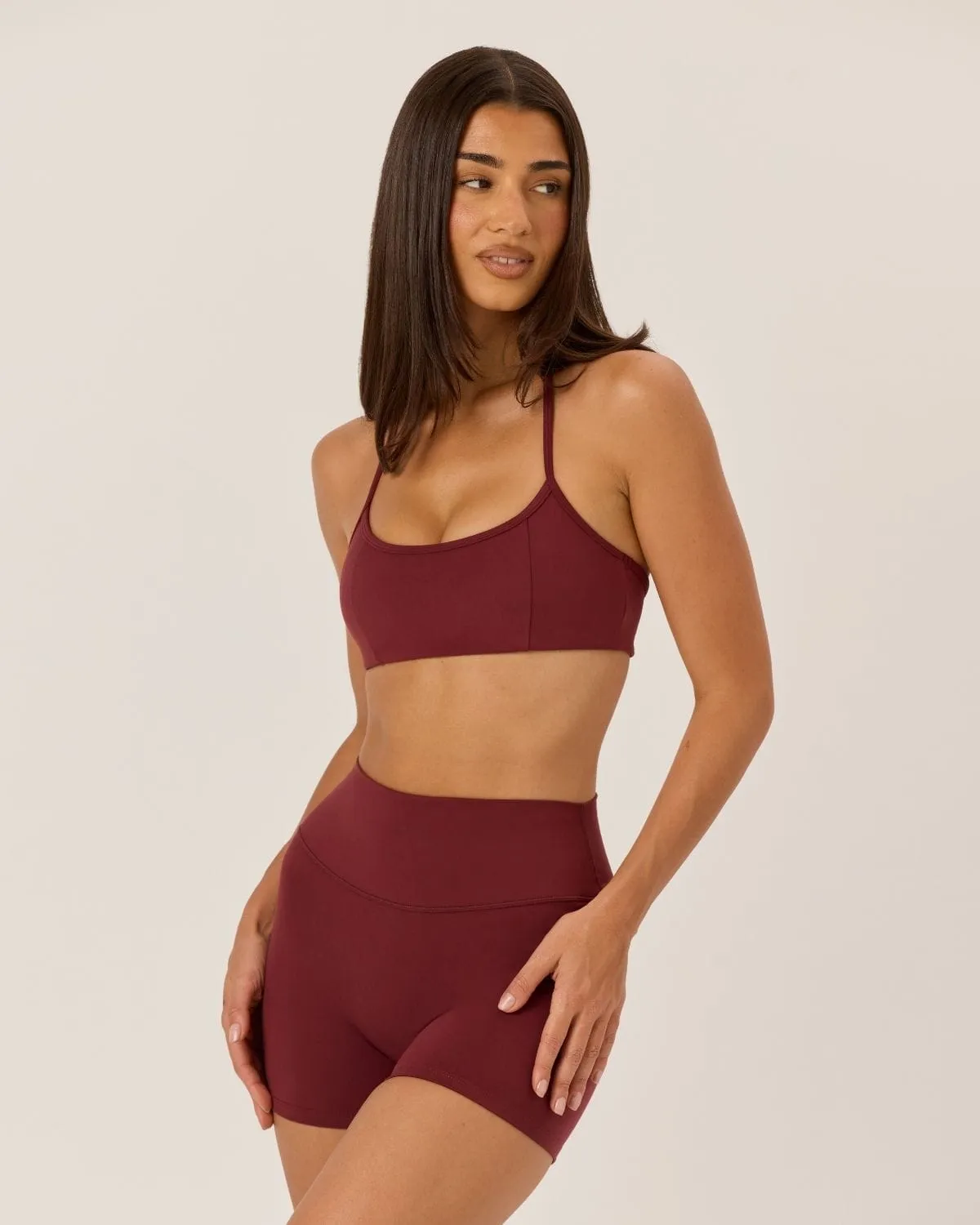 Serenity Contour Halter Crop | Burgundy sold by CSB product image thumbnail 4