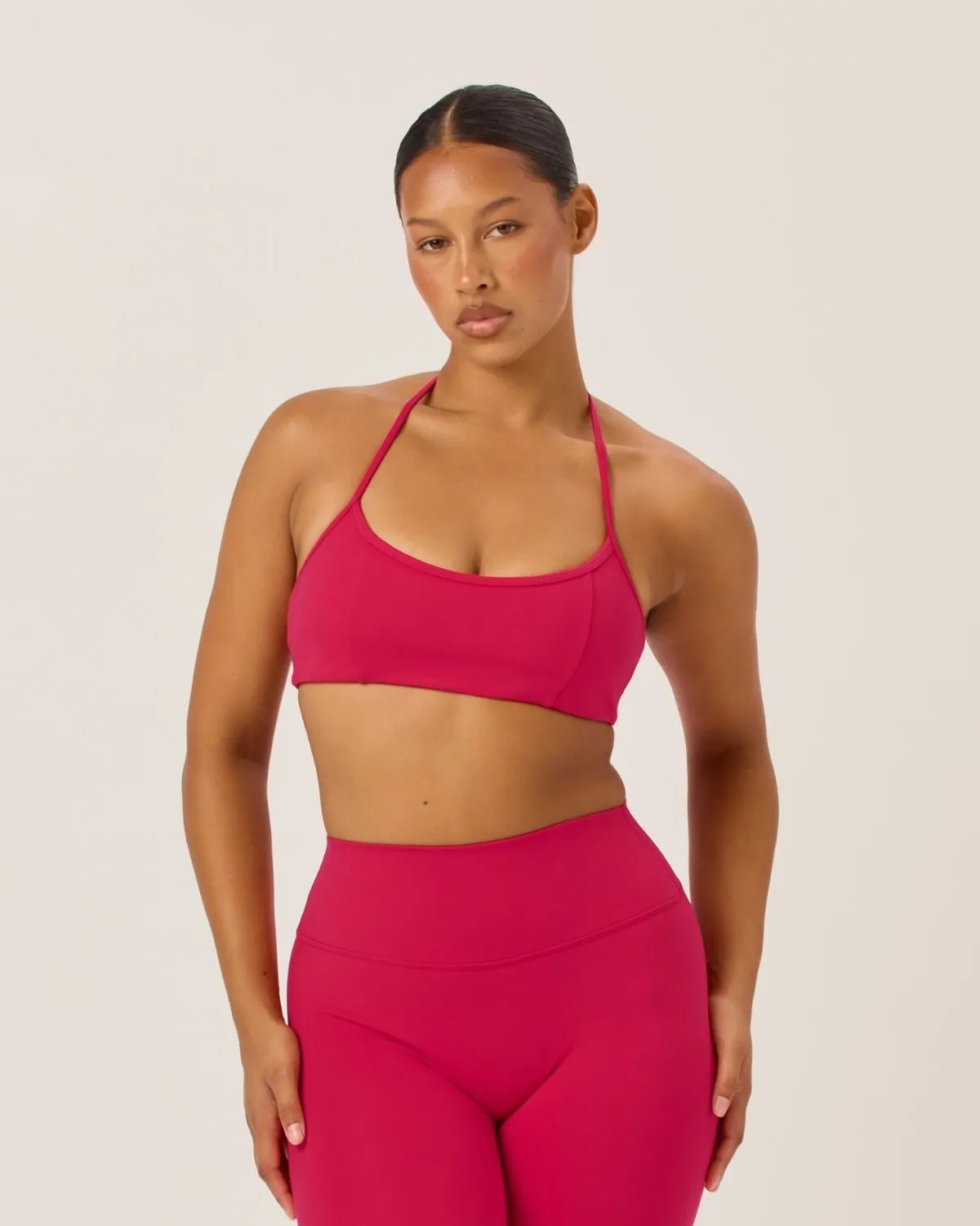 Serenity Contour Halter Crop | Strawberry sold by CSB product image thumbnail 4