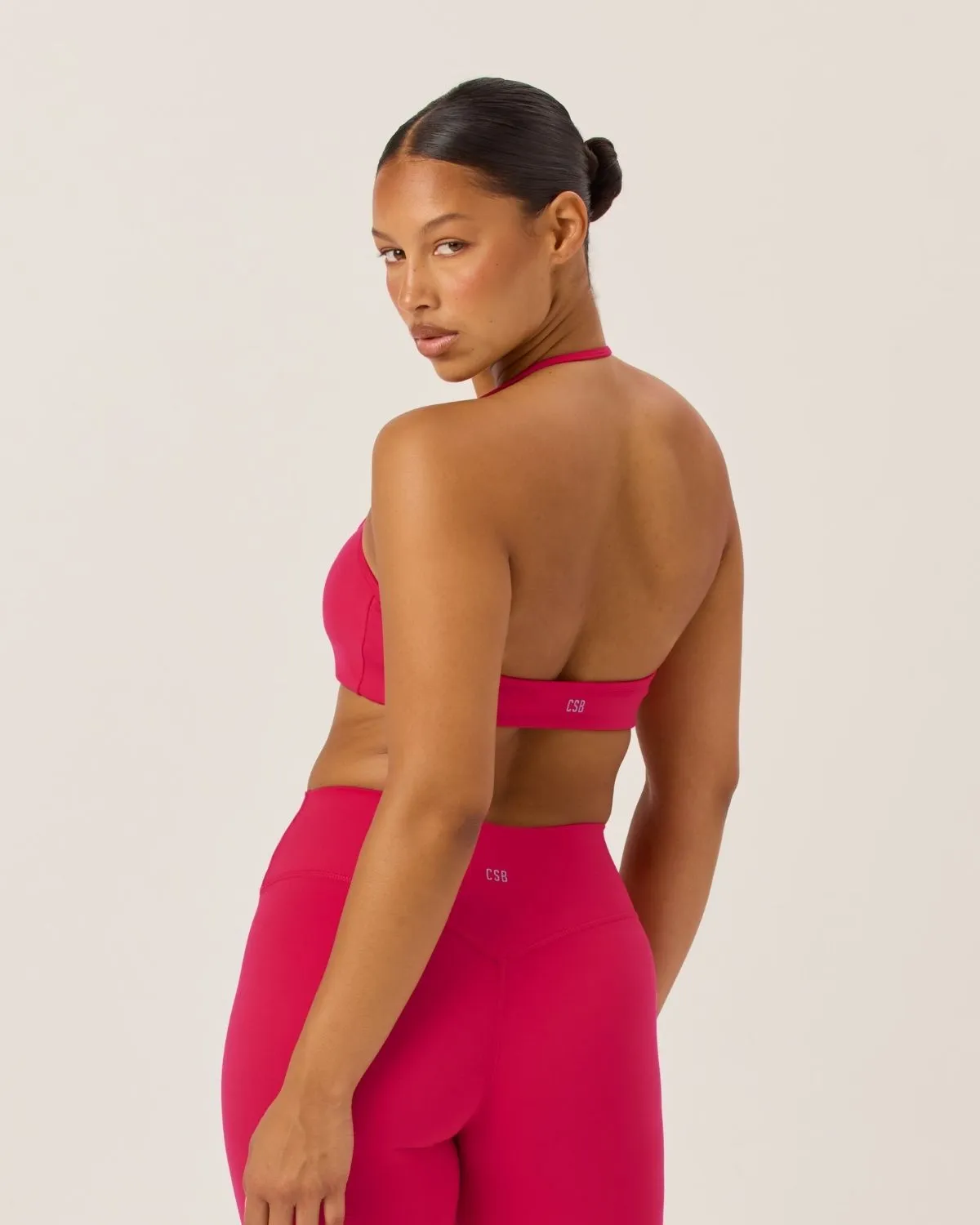 Serenity Contour Halter Crop | Strawberry sold by CSB product image thumbnail 2