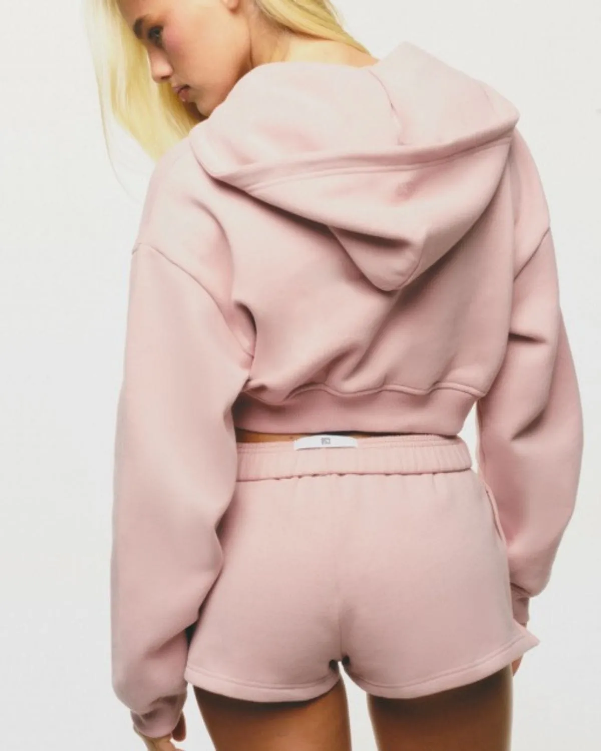 Cropped Zip Hoodie | Dusty Pink sold by CSB product image thumbnail 2
