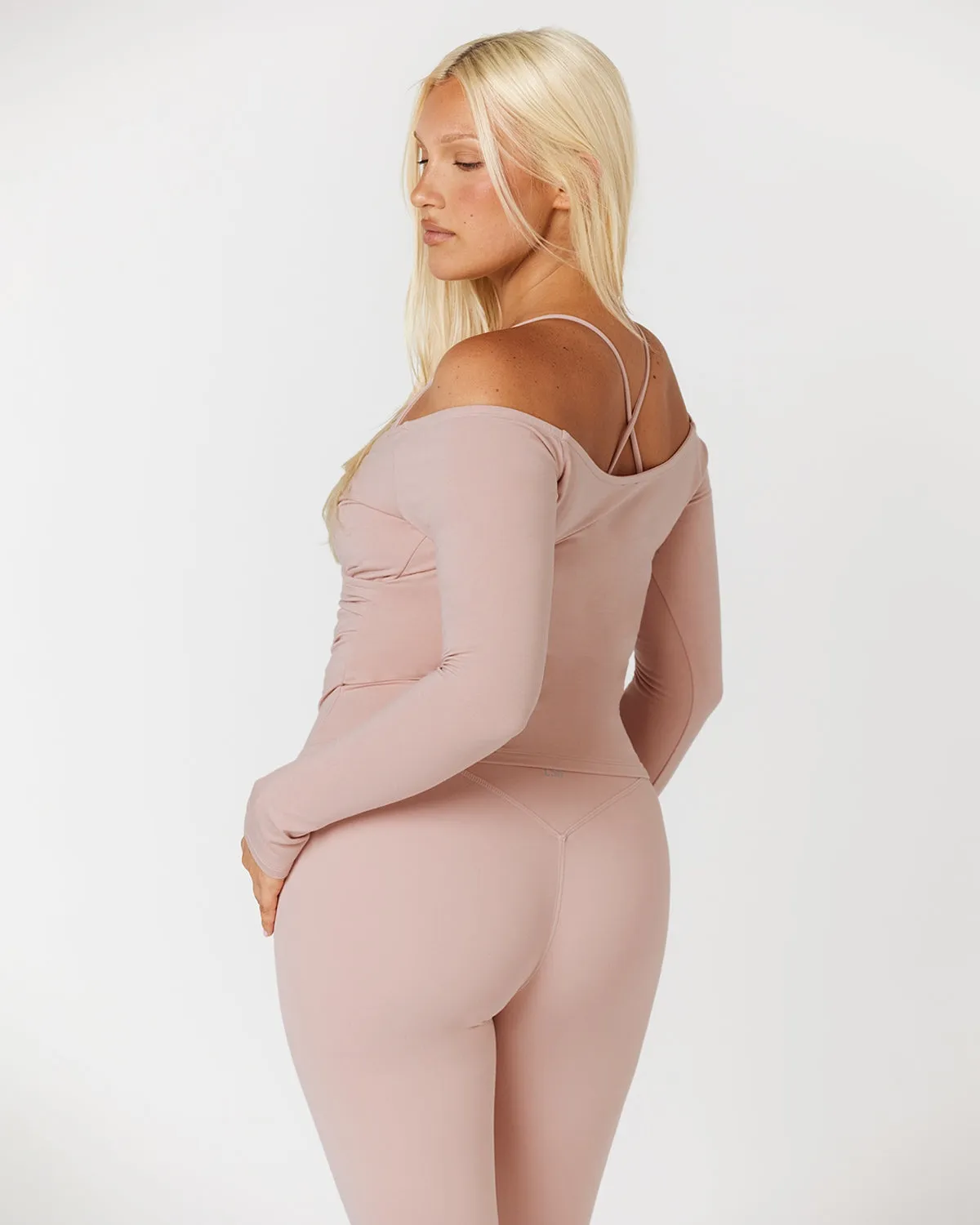 Off Shoulder Wrap Top | Dusty Pink sold by CSB product image thumbnail 2