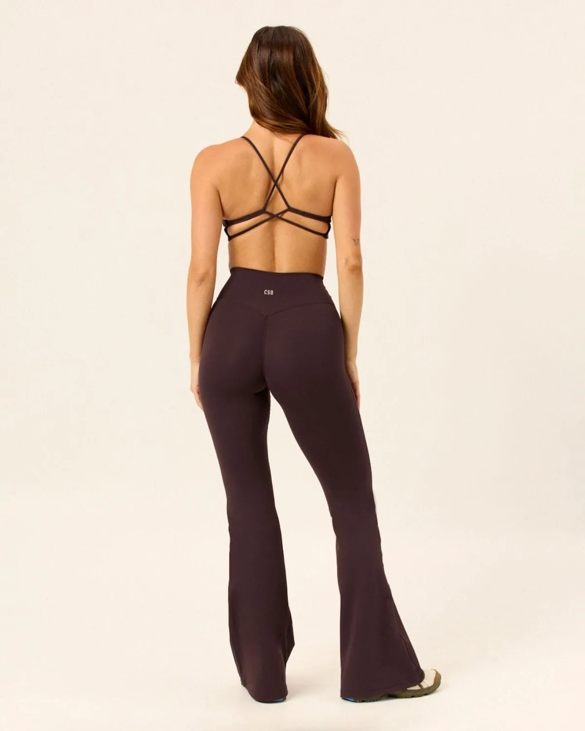 Form Invisible Scrunch Flare Leggings | Espresso sold by CSB product image thumbnail 3