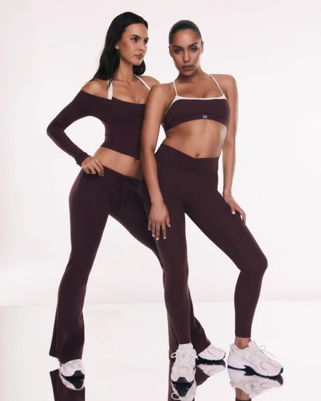 Form Gather Waist Leggings | Espresso made by Crop Shop Boutique