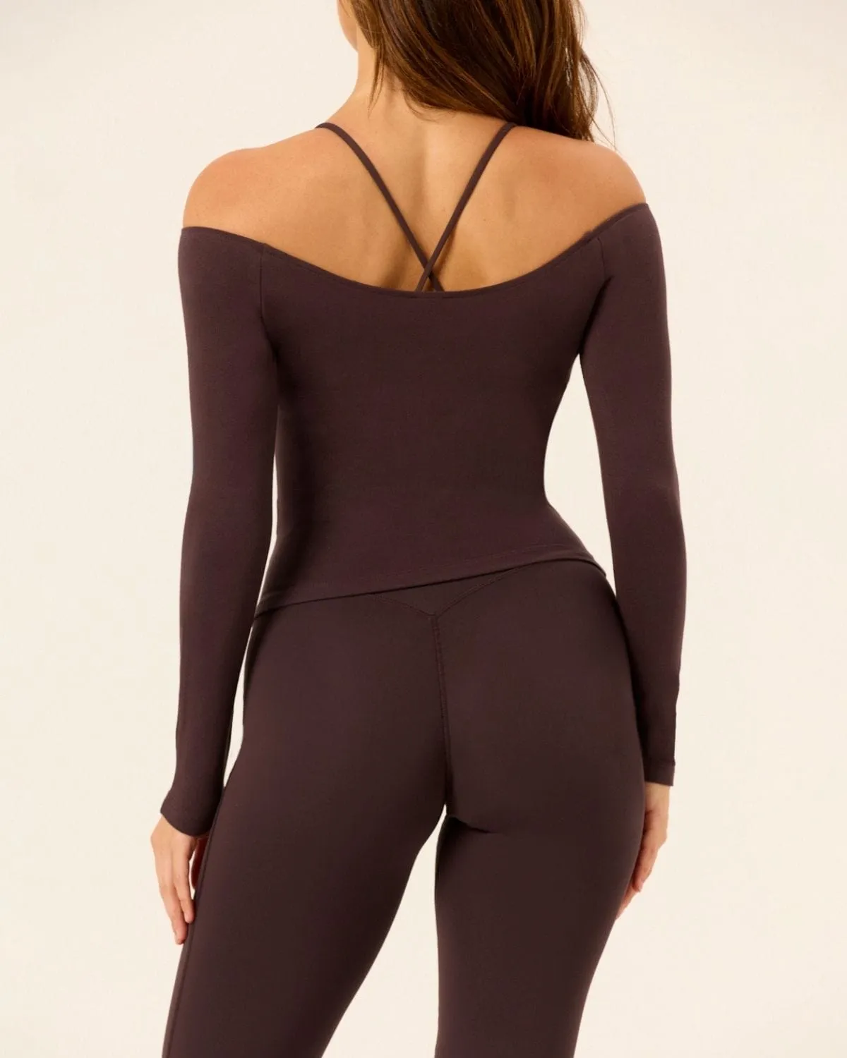 Off Shoulder Leisure Top | Espresso sold by CSB product image thumbnail 3