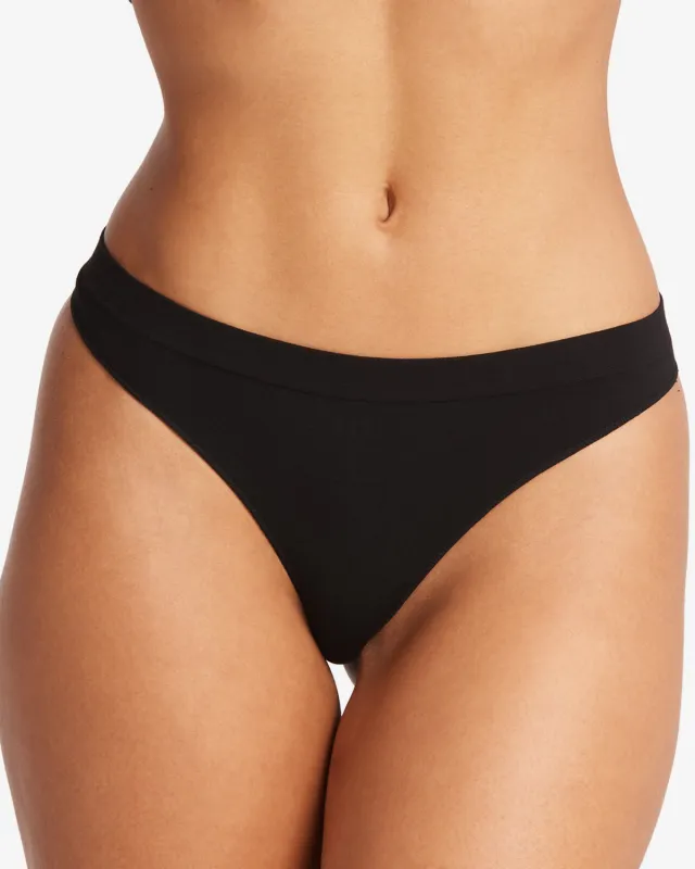 Seamless Bamboo Thong | Black sold by CSB