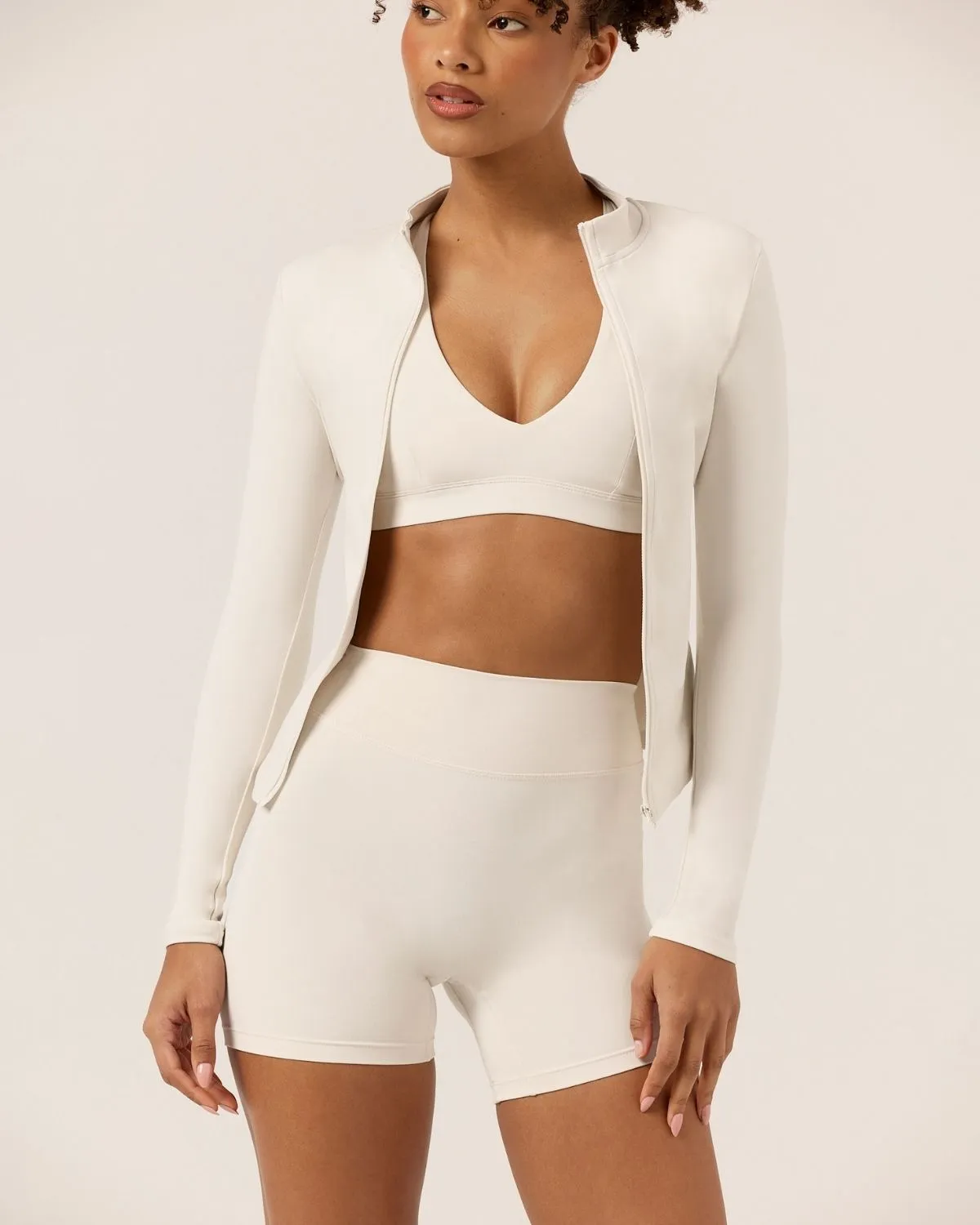 Serenity Longline Zip Up Jacket | Vanilla sold by CSB product image thumbnail 4