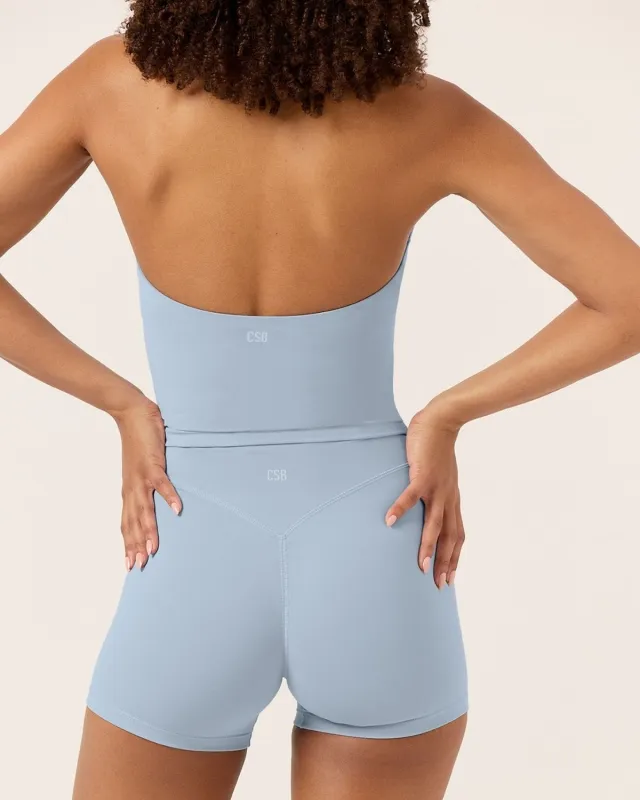 Form Invisible Scrunch Shorts 4" | Dusty Blue sold by CSB