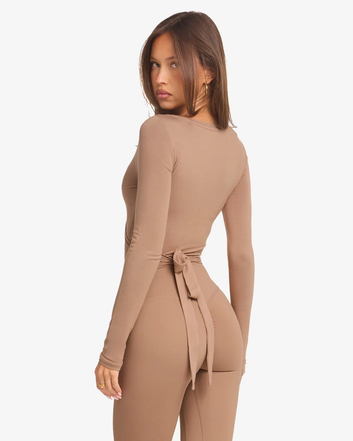 Ballet Wrap Top | Toffee sold by CSB product image thumbnail 3
