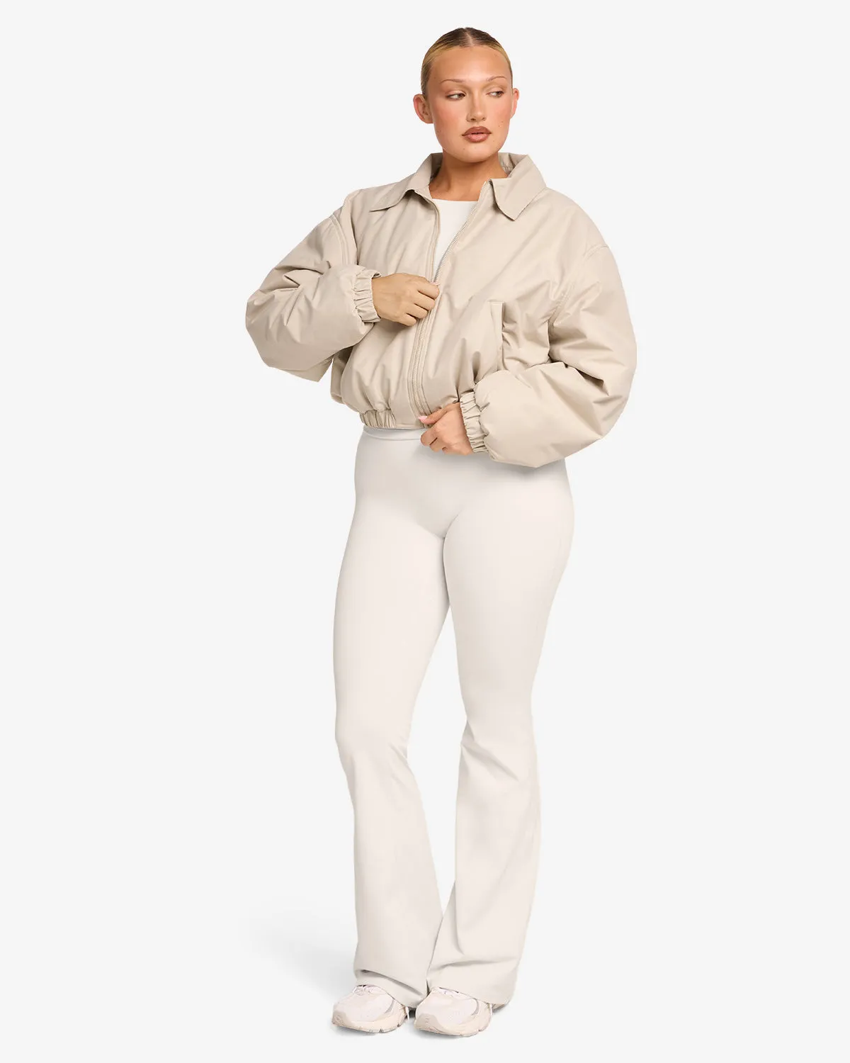 Cropped Oversized Bomber Jacket | Fawn sold by CSB product image thumbnail 5