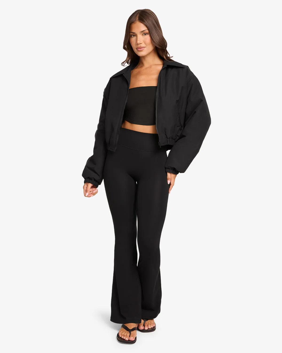 Cropped Oversized Bomber Jacket | Black sold by CSB product image thumbnail 2