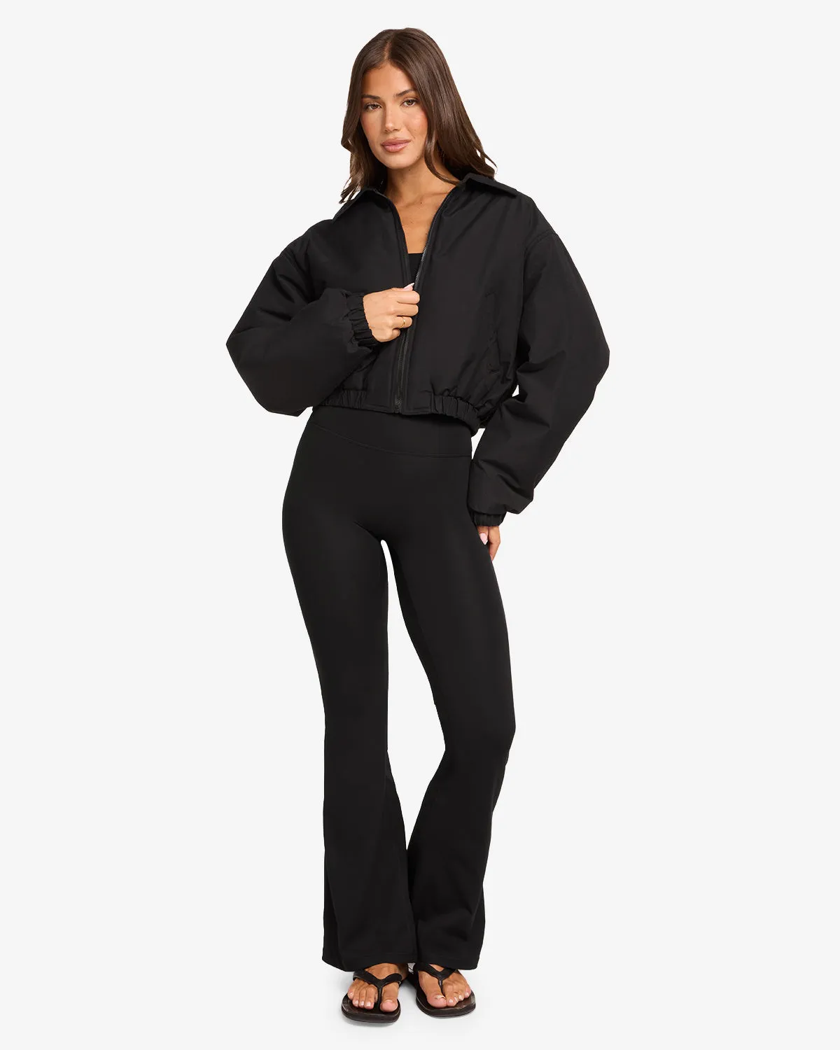 Cropped Oversized Bomber Jacket | Black sold by CSB product image thumbnail 4