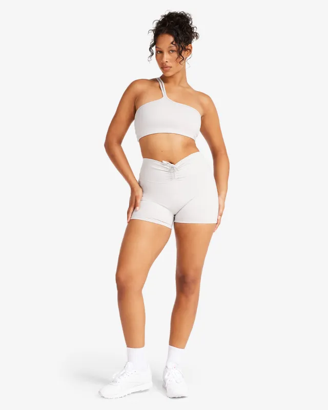 Serenity Drawstring Shorts 4" | Light Grey sold by CSB