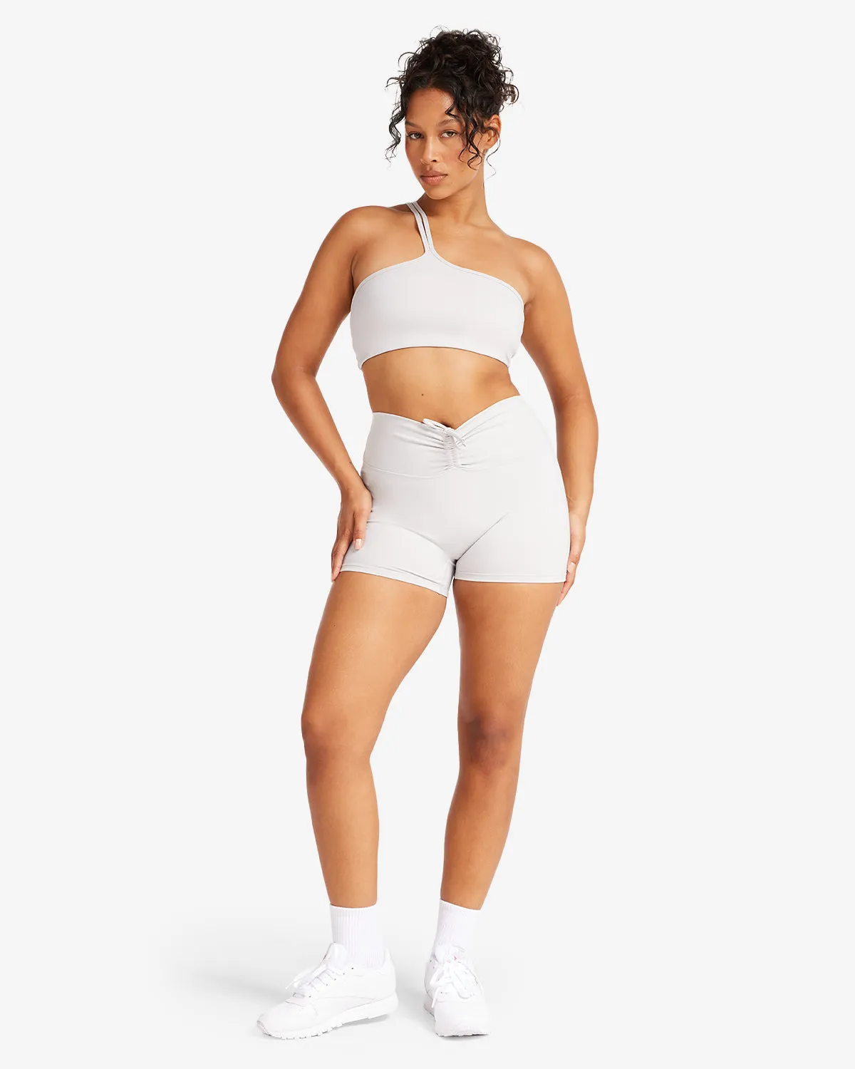 Serenity Drawstring Shorts 4" | Light Grey sold by CSB