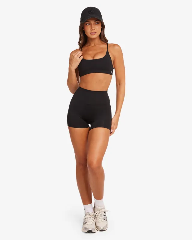 Activluxe Scrunch Shorts 4" | Black made by Crop Shop Boutique